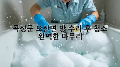 곡성군 오산면🏠 방 수리 후 청소 ✨ 완벽한 마무리!